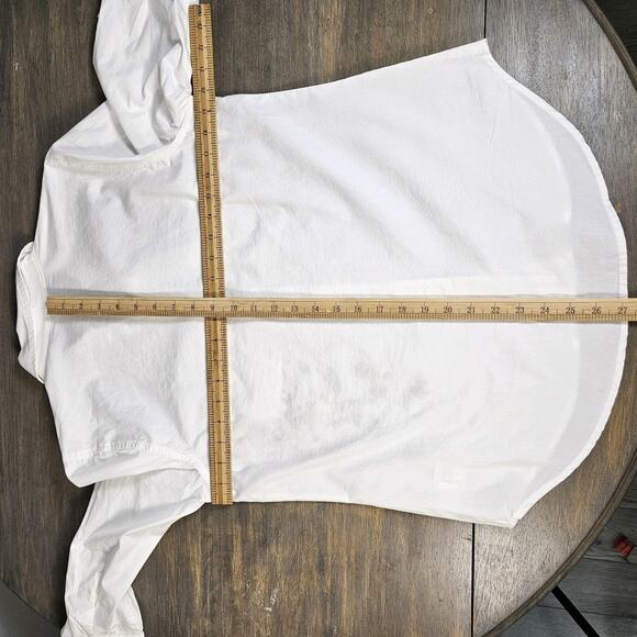 Gloria Vanderbilt Shirt Embroidered Flowers Light Weight Cotton Button Down Sz S - Picture 7 of 8